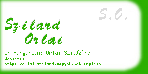 szilard orlai business card